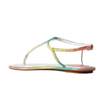 Diana Burano Thongs with Crystals and Rubber Sole