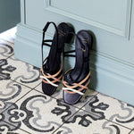 Janice Multi Strap Block Heel Sandals