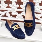 Kate Chain Link Suede Loafers