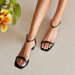 Nudist Curve Crystal Deco Flat Sandal