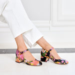 Philomene 45 Flower Printed Mary Jane Pumps