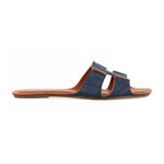 Natural Calf Leather Slides