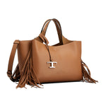 Fringed Logo Charm Mini Tote Bag