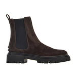 Pull On Lug Sole Suede Boots