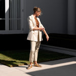 Metallic Mocassin Loafer with Chain Detail