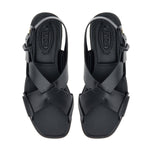 Crossover Simple Leather Sandal