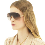 Aly Aviator Metal Sunglasses