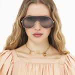 Aly Aviator Metal Sunglasses