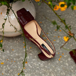 Belle Helene Mid Heel Logo Pumps