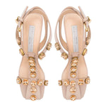 Cowboy T-Bar Crystal Embellished Wedges