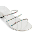 Dark Colourful 40mm Block Heel Slides