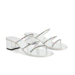 Dark Colourful 40mm Block Heel Slides