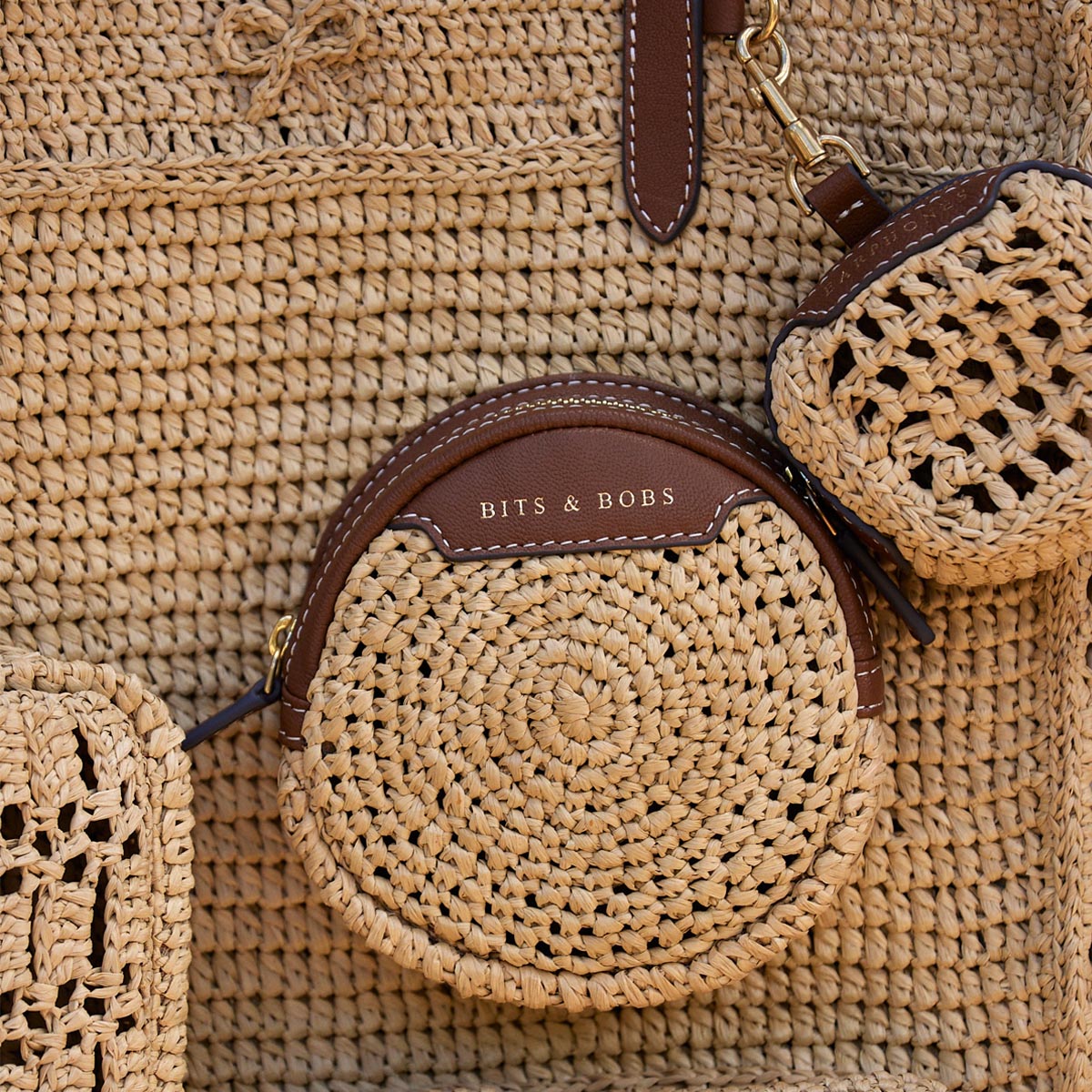Holiday Tote in Natural Raffia