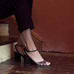 Irene 85 Strass Block Heel Sandals