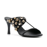 Stella Lace Up Stud Mules 80