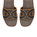 Kate Leather Chain Slides