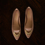 Lotus Crystal Embellished Flats