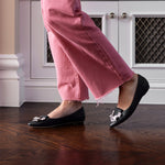 Lotus Crystal Embellished Flats