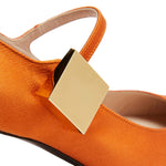 Satin Toe Cap Mary Jane Pump