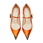 Satin Toe Cap Mary Jane Pump
