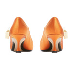 Satin Toe Cap Mary Jane Pump