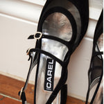 Peche Night Mesh Double Strap Slingback