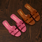Natural Calf Leather Slides