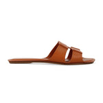 Natural Calf Leather Slides