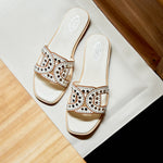 Studded Kate Chain Slides