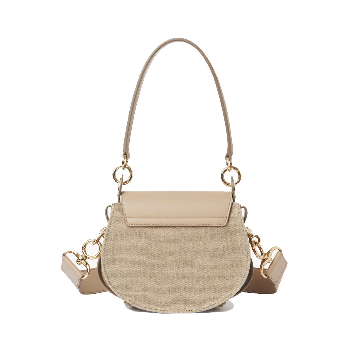 Small Tess Linen and Leather Bag