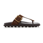 Buckled Suede Thongs