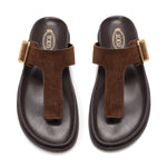Buckled Suede Thongs