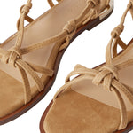 Uma Knotted Leather Sandals