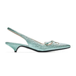 Volcano Metallic Leather Slingback Pumps