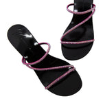Julianne 40 Block Heel Crystal Slides