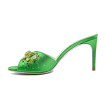 Alexane 80 Peridot Strass Mule