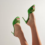 Alexane 80 Peridot Strass Mule
