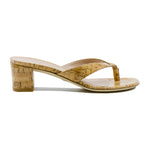 Brigida 50 Block Heel Cork Thongs