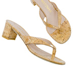 Brigida 50 Block Heel Cork Thongs