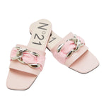 Chain Embellished Flat Slides