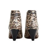 Cone Heel Snake Ankle Boots