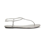 Diana R Swarovski Embellished T-Bar Flat Sandals