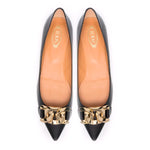 Kate Chain Pointed Flat Pumps