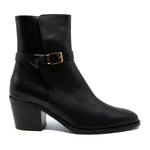 Leather Ankle Boots with Leather Strap