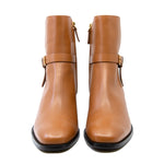 Leather Ankle Boots with Leather Strap