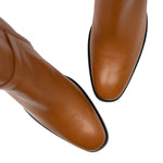 Leather Ankle Boots with Leather Strap