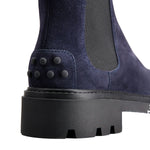 Pull On Lug Sole Suede Boots