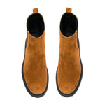 Pull On Lug Sole Suede Boots