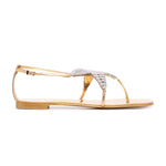 Star Crystal Detail Flat Sandals