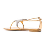 Star Crystal Detail Flat Sandals